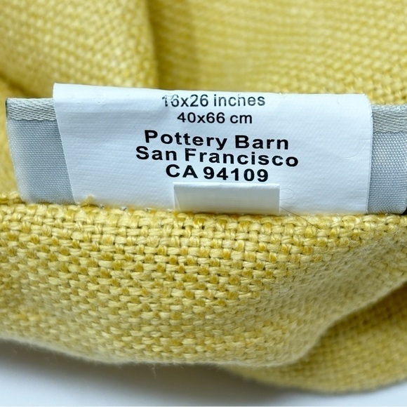 POTTERY BARN Gold 4-Button Woven Linen Lumbar Pillow Cover Contemporary 18”X26” - Picture 10 of 10
